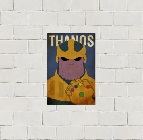 Placa Decorativa heróis Marvel Thanos 20x30