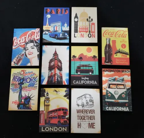kit com 10 Placas decorativas retrô vintage em mdf