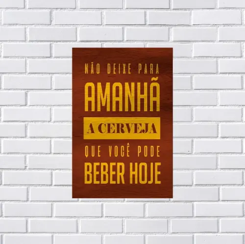 Placa Decorativa Bar Bebidas 20x30
