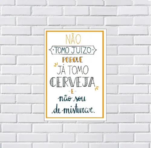Placa Decorativa Bar Bebidas 20x30 (escolha a cor)