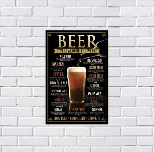 Placa Decorativa Bar Bebidas 20x30