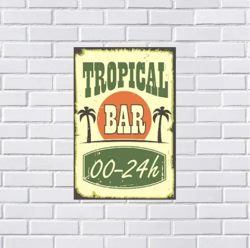 Placa Decorativa Bar Bebidas 20x30