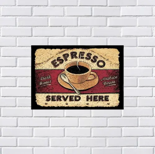 Placa Decorativa café 20x30