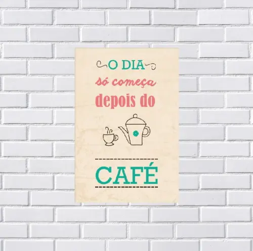 Placa Decorativa café 20x30