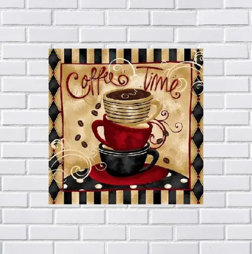Placa Decorativa café 20x20