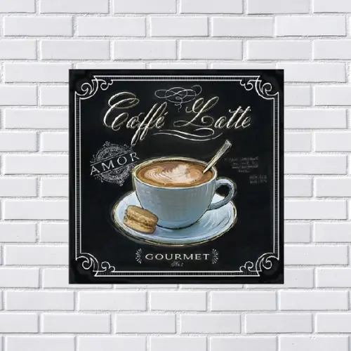 Placa Decorativa café 20x20