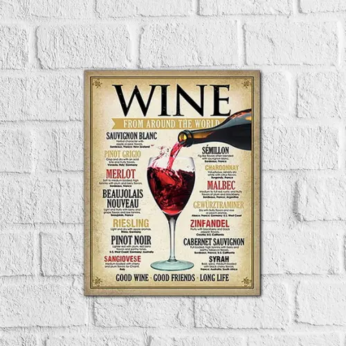 Placa Decorativa Adega Vinhos Frases