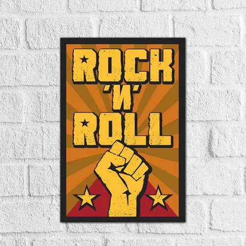 Placa Decorativa Bandas Música rock n roll em mdf