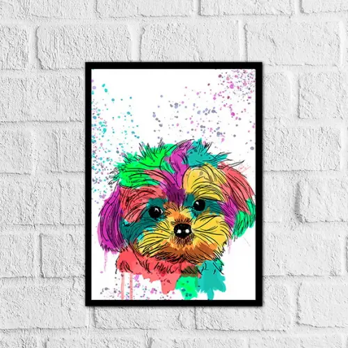 Placa Decorativa cachorro em mdf 20x30