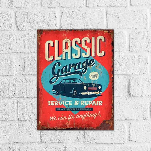 Placa Decorativa carros e motos em mdf 20x30