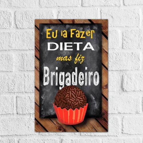 Placas decorativas Frases cozinha em mdf 20x30