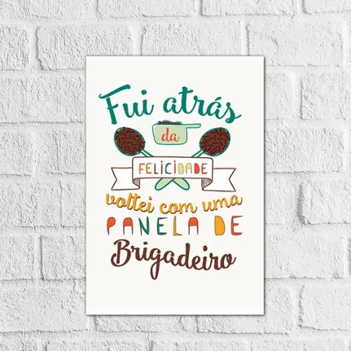 Placas decorativas Frases cozinha em mdf 20x30