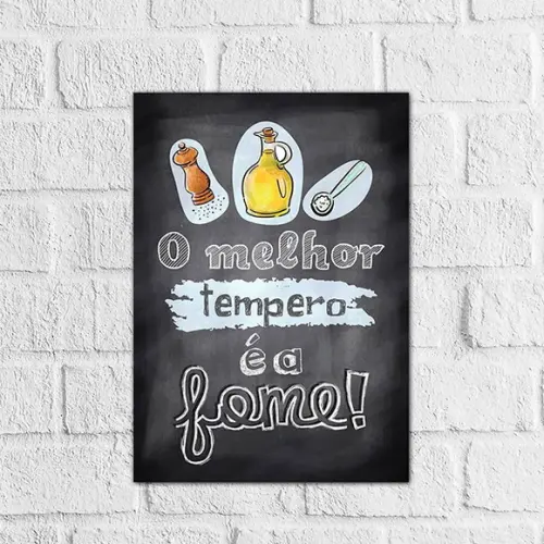 Placas decorativas Frases cozinha em mdf 20x30