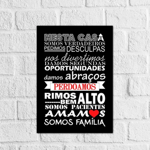 Placas decorativas frases em mdf 20x30