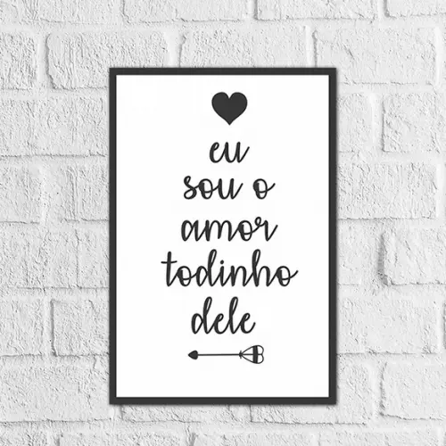 Placas decorativas frases casal em mdf 20x30