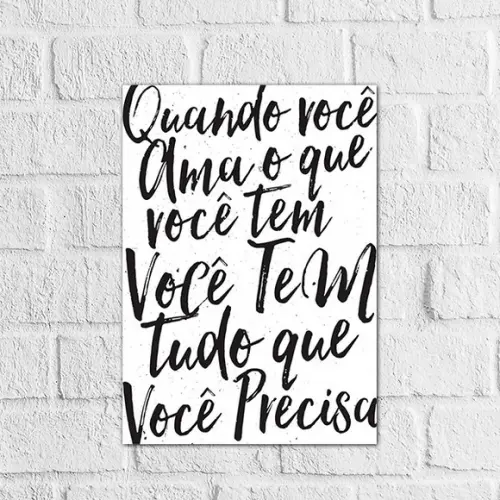 Placas decorativas frases em mdf 20x30