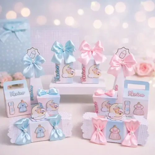 Kit Lembrancinhas Chá de Bebê ou Chá Revelação - 20 Peças