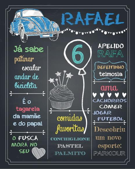 Arte Digital Chalkboard Personalizado