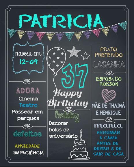 Arte Digital Chalkboard Personalizado