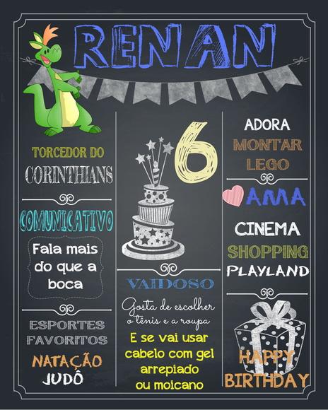 Arte Digital Chalkboard Personalizado