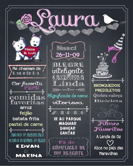 Arte Digital Chalkboard Personalizado