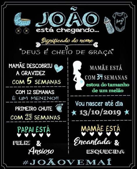 Arte digital Chalkboard Chá de Bebê
