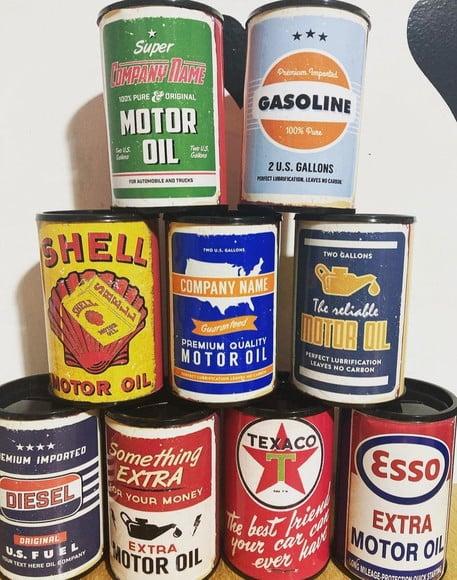 Cofrinho Óleo Automotivo Retrô
