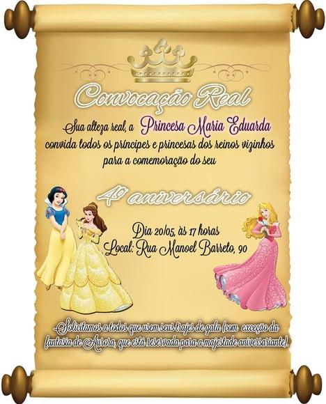 Convite digital Princesa
