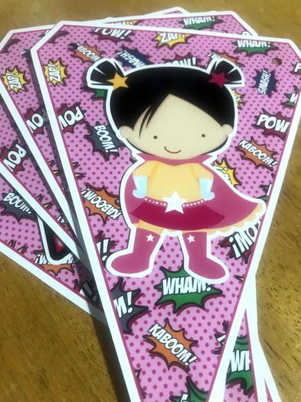 Kit Topper de bolo + Bandeirola Girl Power