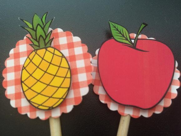 Topper 3d Frutinhas