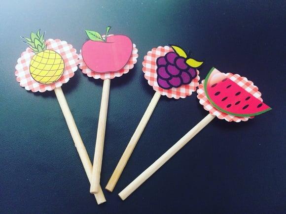 Topper 3d Frutinhas