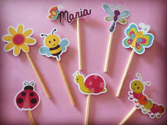Toppers Bichinhos de Jardim