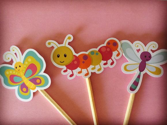 Toppers Bichinhos de Jardim