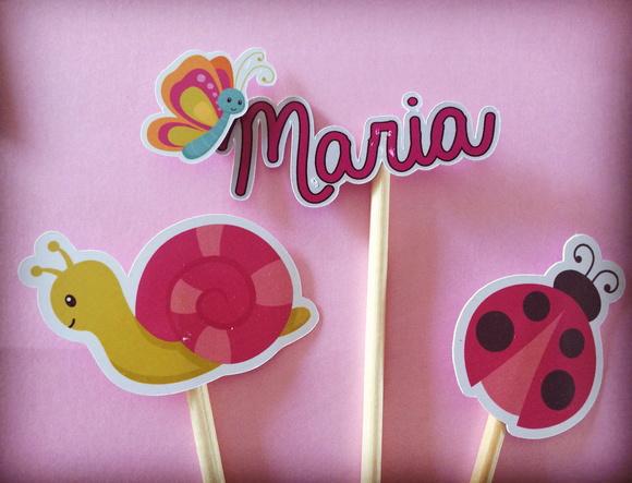 Toppers Bichinhos de Jardim