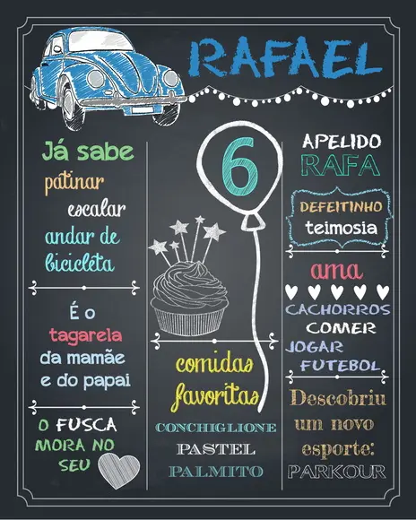 Arte Digital Chalkboard Personalizado