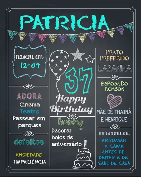 Arte Digital Chalkboard Personalizado