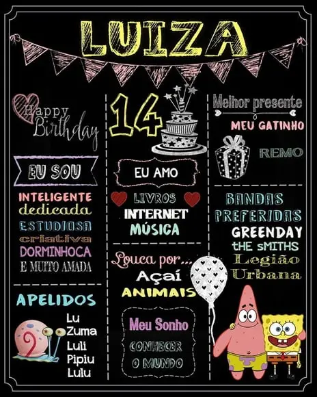 Arte Digital Chalkboard Personalizado