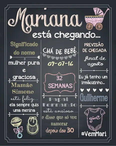 Arte Digital Chalkboard Personalizado