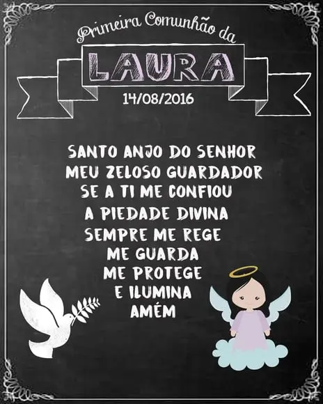 Chalkboard Digital Batizado Oração