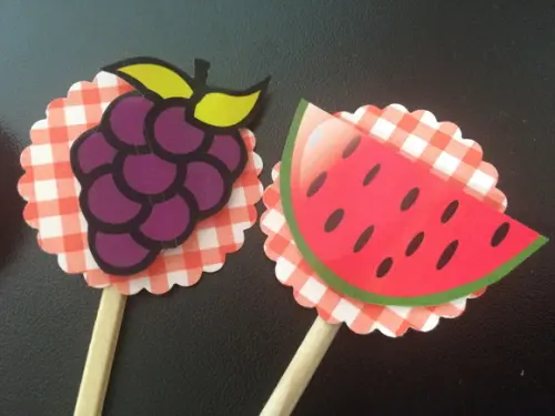 Topper 3d Frutinhas
