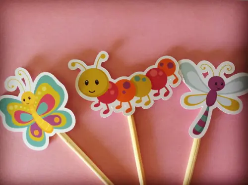 Toppers Bichinhos de Jardim