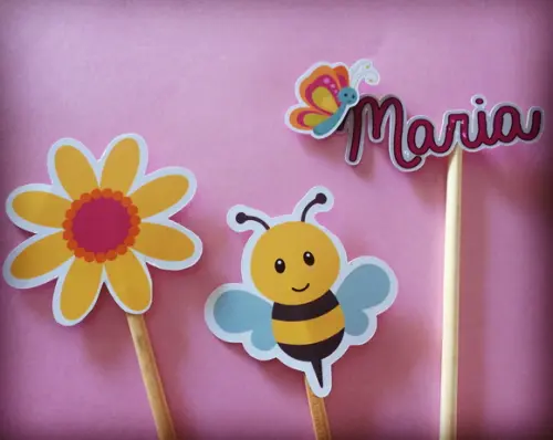 Toppers Bichinhos de Jardim