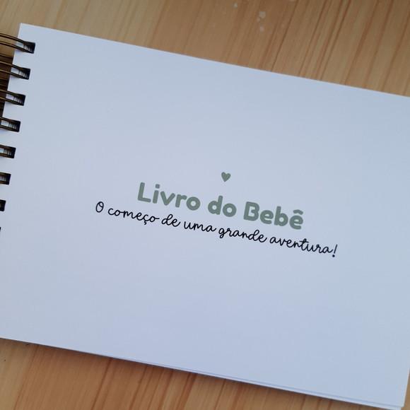 Livro do Bebê Safari Luxo Personalizado A5 Horizontal (Qualquer