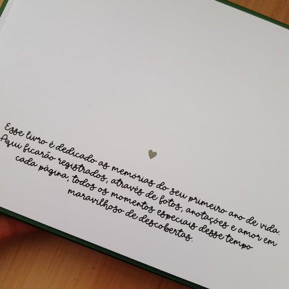 Livro do Bebê Safari Luxo Personalizado A5 Horizontal (Qualquer