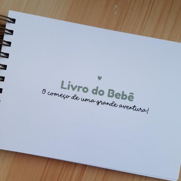 Livro do Bebê Safari Luxo Personalizado A5 Horizontal (Qualquer