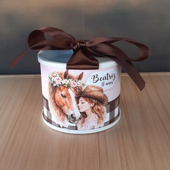 Tubolata Cavalo e Menina 6x5cm Lembrancinha | 10 Unidades