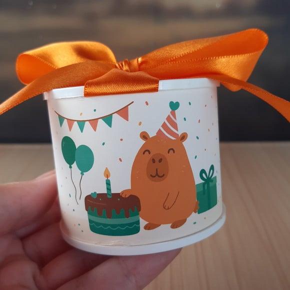 Tubolata Personalizada Capivara 6x5cm Lembrancinha 10 Unid