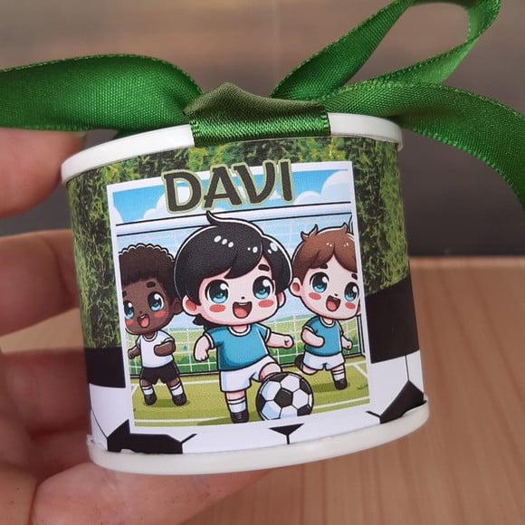 Tubolata Personalizada Futebol 6x5cm Lembrancinha 10 Unid