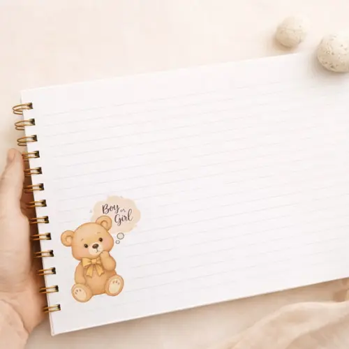 Livro de Mensagens Chá Revelação A5 Personalizado Capa Dura (F