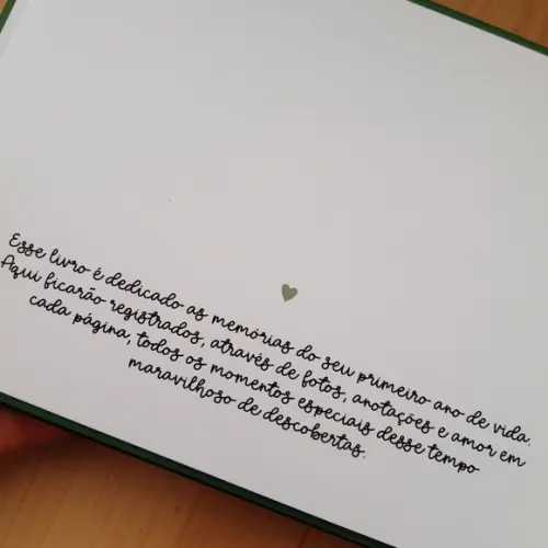 Livro do Bebê Safari Luxo Personalizado A5 Horizontal (Qualquer